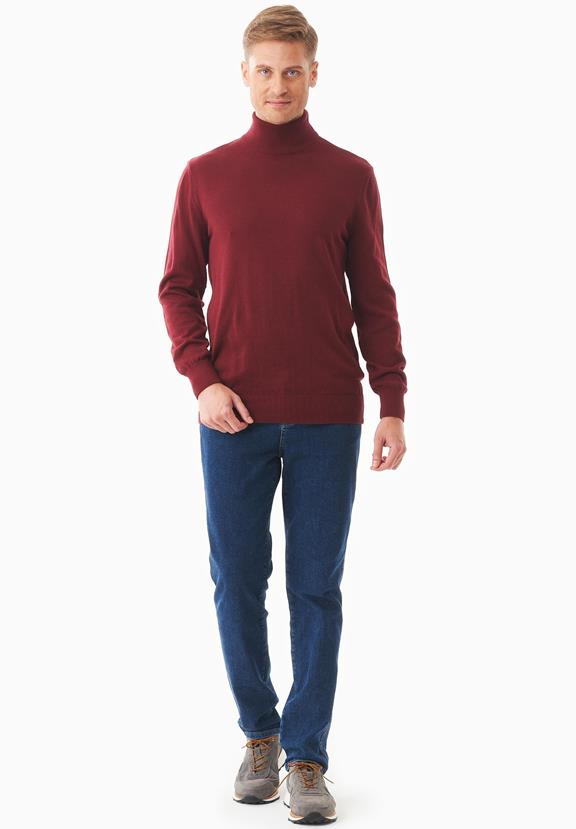 Turtleneck Sweater Organic Cotton Red from Shop Like You Give a Damn
